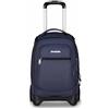 Invicta Trolley Scuola Plug, Blu, 3 in 1, Zaino Doppio Scomparto Con Carrello Sganciabile, Tasca Per PC, Tasca Per Borraccia, 34 lt, Scuola Media e Superiore, Viaggio, Zaino Ragazza e Ragazzo