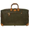 Bric's Holdall Collezione LIFE, Borsa da Viaggio con Tracolla e Spallacci di appoggio per Valigia, Lucchetto TSA integrato, PVC, Dimensione 55x32x20 cm, Olive