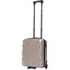 R.Leone Valigia da 1 Fino a Set 4 Trolley Rigido grande, medio, bagaglio a mano 55x40x23 cm Wizz, ITA Airways e bagaglio 45x36x20 cm EasyJet in ABS 8005 (Oro, XS Bagaglio 45x36x20cm 2Ruota)