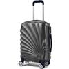 R.Leone Valigia da 1 pezzo Fino a Set 4 Trolley Rigido grande, medio, bagaglio a mano adatto Ryanair 55x40x20cm e beauty case 8 ruote in ABS 2092 (Grigio, S Bagaglio a mano)