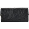 TABAGFKFNV Portafoglio vintage a tre ante da donna, lungo, in pelle PU, con pochette, con chiusura a cerniera, for telefono e carte di credito.(Black)