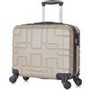 R.Leone Valigia EasyJet 45x36x20 cm Trolley Bagaglio a mano in ABS 4 Ruote (Oro, 8088 Valigia 45x41x20cm)
