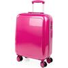 ITACA - Valigia Trolley Bagaglio a Mano 55x40x20 per Viaggi in Cabina, Fucsia