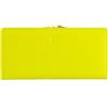 DUDU Portafoglio Donna Grande Vera Pelle con Protezione RFID, Porta Carte di Credito con Portamonete Borsellino Clic Clac, Portafogli Porta Banconote Colorato Lime