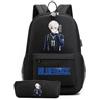 LKY STAR Anime Blue Lock Zaino con Astuccio 2Pcs per Ragazze Ragazzi Cosplay Isagi Yoichi Borsa per La Scuola Primaria Sets