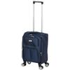 Or&My Trolley Semi-Rigido 50x33x23 cm in Poliestere Resistente Espandibile con 4 Ruote Doppie Rimovibili - Valigia Bagaglio a Mano da Cabina per Viaggi Brevi e Weekend (Mod.214-1, Blu)