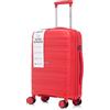 R.Leone Valigia da 1 Fino a Set 3 Bagaglio a mano 55x40x20 Ryanair, Medio, Grande Ultra Strong Antiurto Trolley leggero 8 ruote Polipropilene 9180 (Rosso, M Valigia Media)