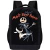 Disney Nightmare Before Christmas Zaino per la scuola | Zaino da viaggio per bambini Jack Skellington Zaino per la scuola, Amico fantasma dell'uomo, Zaini Daypack
