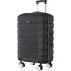 V Voyagoux Voyagoux Valigia Grande - 113L, 77x52x35cm, Suitcase, Lucchetto TSA, Valigia con 4 Ruote Girevoli a 360°, Robusta e Leggera, Nera