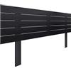DHOME Testiera in Legno Riciclato DM con Gambe Stile Pallet Orizzontale Letto Pallet Supporti inclusi (160cm, Nero Solido)