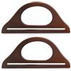 SPPEOUKJ 2 Pezzi 2 Colori 25 cm Manici in Legno for Borse, Compensato Artigianale for la Realizzazione di Borse, Manici for Borse Fai da Te(Brown)