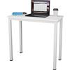 sogesfurniture Scrivania compatta per Computer PC Tavolo da Studio in Acciaio Legno, 80x40cm Ufficio Postazioni di Lavoro Tavolo da Pranzo per casa e Ufficio, Studio e Scrittura,BHEU-AC3DW-8040