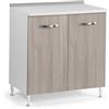 webmarketpoint Base per Cucina 2 Ante Olmo in Legno nobilitato Cm 80x50xH 85