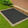 Carpido Zerbino nero in gomma - Zerbino antiscivolo 80 x 120 cm - resistente zerbino esterno in gomma