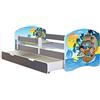 ACMA Letto per Bambino Cameretta per Bambino con Materasso Cassetto II Grigio (21 I pirati, 140x70 + Cassetto)