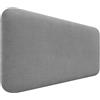DHOME Testiera Imbottita Liscia Arrotondata in Tessuto Aqualine per Parete Acustica Testate Letto Fonoassorbenti Camera da Letto (Grigio, 100cm)