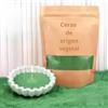CANDLEVAL Cera Arena per Fabbricazione di Candele con Stoppini - Kit per Fare Candele DIY - 10 Colori di Granuli di Cera per Candele con 5 Stoppini - Perle Vegetali per (Verde, 300 g)
