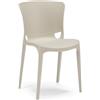 REDÒKASA Sedia in polipropilene JUMBO, MADE IN ITALY, impilabile, resistente ai raggi UV, design moderno, ideale per sala da pranzo, cucina, sala d'attesa, bar, ristoranti o giardino (Corda, 1)