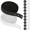 XDGBGFN 2 elastici con occhielli a bottone, 20 mm, elastico piatto, con asola, 20 mm x 7 m, colore nero, bianco, per borse da cucito