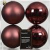Kaemingk Palline di Natale in plastica, 10 cm, 4 pezzi, classiche e infrangibili, per albero di Natale, decorazioni per albero di Natale e decorazioni per albero di Natale, marrone castagno