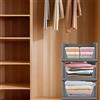 HUOLE Set di 3 grandi organizzatori impilabili per guardaroba, scatola portaoggetti pieghevole, per abbigliamento, guardaroba, camera da letto, 33,5 x 43 x 54,5 cm, (1 pz), colore: grigio