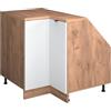 Vicco Mobile cucina angolare per sottotetto R-Line, Ondulazione bianca, 75.6 cm con 1 porta, carcassa dell'armadio profondità 60 cm