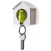 Generic Portachiavi da parete a forma di casetta degli uccelli, per amanti della casa dei passeri, con fischietto, per decorare la casa e il soggiorno (verde)