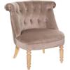 ATMOSPHERA CREATEUR D'INTERIEUR - Poltrona Sixtine in velluto grigio tortora