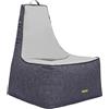 Gardenista Sedia Giant Bean Bag per Adulti | Interni/Esterni Schienale Alto Pouf a Sacco | Resistente all'Acqua Pouf con Riempimento | Puff Poltrona Sacco con Maniglia di Trasporto (Grigio)