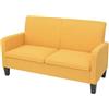 vidaXL Divano 2 Posti 135x65x76cm Giallo Sofà Divanetto Letto Poltroncina Sala