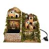 Christmas Decoration Scenario Casolare con Fontana Presepe 21 cm con Luci Presepe Decorazione Natale