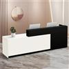 CCUKTFN Bancone Reception, Banco Reception con Cassetto e Ripiani Aperti, Banconi Reception da 100-180 cm, Moderno per Ufficio, Adatto per Saloni, Yffici, Hall, Negozi al Ddettaglio