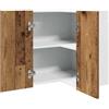 Generic Jiangboyue-856122 - Mobile angolare pensile in legno anticato, 57 x 57 x 60 cm