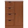 Rebecca Mobili Armadietto Autoportante, Credenza Marrone, 4 Cassetti 1 Anta, Per Bagno Cucina Ingresso - Misura HxLxP: 82 x 56 x 30 cm - Art. RE6735