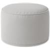 chilly pilley Sgabello Poggiapiedi Impermeabile Pouf A Sacco Con Imbottitura Eps Cuscino Per La Seduta Pouf Rotondo Per Bambini E Adulti Ampia Scelta Di Colori (Argento)