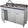 Arredobagnoecucine Mobile cucina 3 ante con lavello inox sinistro 120 componibile sottolavello