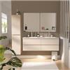 MOB-IN Sorrento - Mobile doppio lavabo sospeso con piano in ceramica, 120 cm