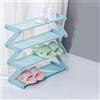 CARURLIFF 2 confezioni di piccole scarpiera assemblabili possono contenere 8-12 paia di portascarpe per bambini, per ingresso, armadio, camera da letto dei bambini (blu - 4 livelli)