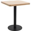 OHMG Tavolo da bar quadrato, tavolo alto da pranzo in piedi con base in acciaio, tavolini da caffè, bistrò, tavoli da pranzo, altezza 75 cm, mobile esterno per matrimonio compleanno giardino (D)