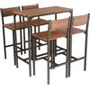 Yelloo - Tavolo Con Sgabelli Salvaspazio, Angolo Bar per Casa, Tavolino Uso Interno, Ideale per Birreria, Pizzeria, Perfetto per Arredare Con Stile (Venice - Tavolo + 4 Sgabelli)