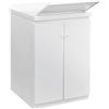 Dianhydro Lavatoio con Mobile in ABS e con tavola in Polipropilene 45x50cm, (PP), Bianco, 45 x 50 cm