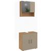 Vicco Set di mobili da bagno Irma, Beige 60 cm | 2 pezzi · Mobile sottolavabo · Armadietto a specchio