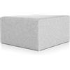 Deshome Pouf poggiapiedi 83x83x44 cm stoffa Idrorepellente: Pouf design moderno per divano soggiorno camera da letto, Puff poggiapiedi, Pouffe salotto Minerva (Grigio)