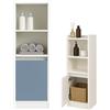 MAKA change your life quality MAKA Colonna Bagno da Terra, Mobiletto Portaoggetti con Ripiani Regolabili e Cassetto, Mobile Salvaspazio Bagno Moderno Legno, Mobile Alto 30x30x115 cm, Bianco, Kit Montaggio Incluso (Bianco)