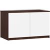 AKORD | Estensione dell'armadio | Aumenta la capacità dell'armadio | Armadio 2 Ripiani e 2 Ante | Robusto | Facile da montare | 51 x 90 x 55 cm | Wenge|Bianco