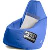 Avalon - Puff Poltrona Sacco Grande L Jive Deluxe Sfoderabile, Pouf Sacco di Qualità Sartoriale, Bean Bag per Sedersi Ergonomico, Tessuto Antistrappo Impermeabile, Made in Italy(80x125cm-Blu Royal)
