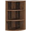 Vicco Libreria angolare da terra Ecki, Legno antico, 30 x 60 cm, per montaggio a parete con tre ripiani aperti