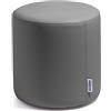 Avalon - Pouf Poggiapiedi Rigido CILINDRO Mamba Ignifugo Classe 1IM in Ecopelle Nautica, Puff Poggiapiedi, Seduta da Interno ed Esterno, Professionale Comodo Impermeabile, Made IT(35cm-Grigio scuro)