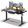 SANODESK Scrivania elettrica regolabile in altezza con piano del tavolo, funzione memoria e gancio, scrivania regolabile in altezza, elettrica per casa, ufficio e casa (160 x 60 cm, nero)