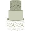 irpot Torta scenografica per Promessa di Matrimonio allestimento Sweet Table bellissime e Super Colorate Festa Torte Finta Fidanzamento (Green Leaves)